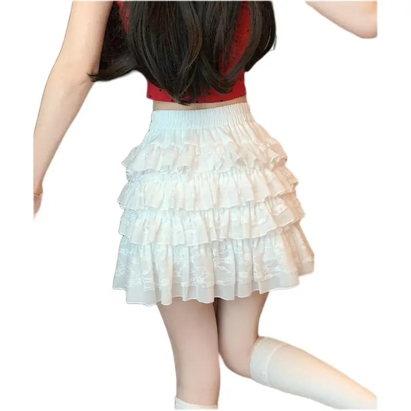 Flowers In Water Casual Short Skirts Women's-1