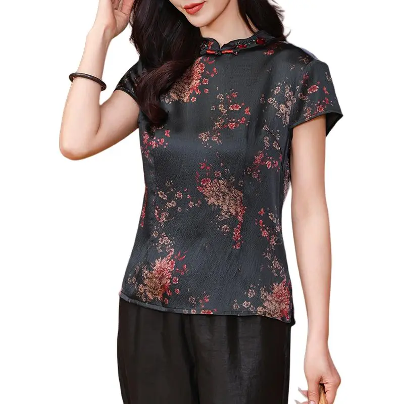 Yi Mengyuan Silk Shirt Women's Image Color-2