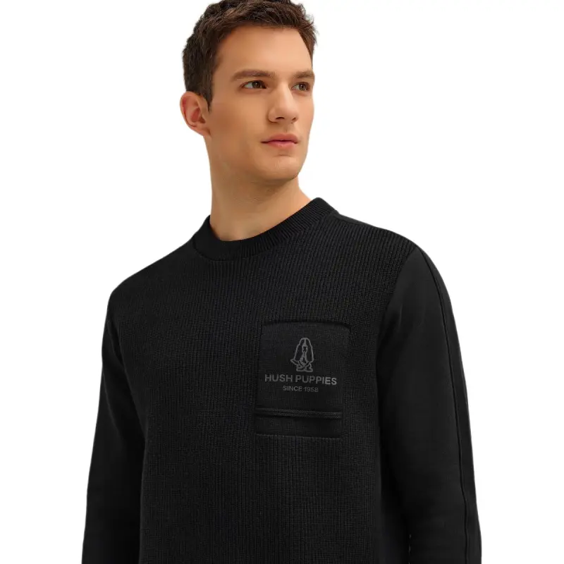 Hush Puppies Sweater Men's Pitch Black-1