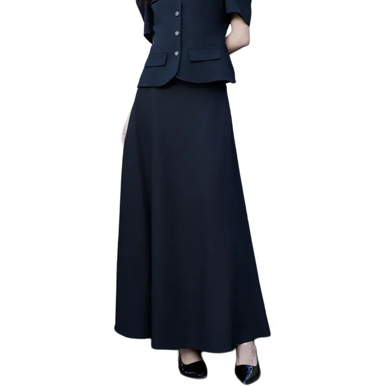 BESIONIA SS25 Casual Long Skirts Women's Black-2