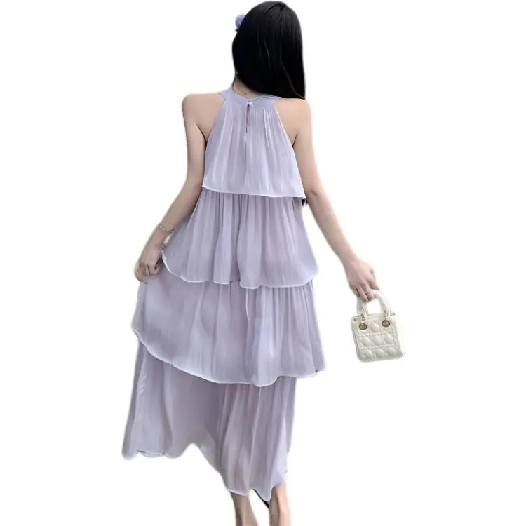 Flowers In Water Sleeveless Dress Women's-4