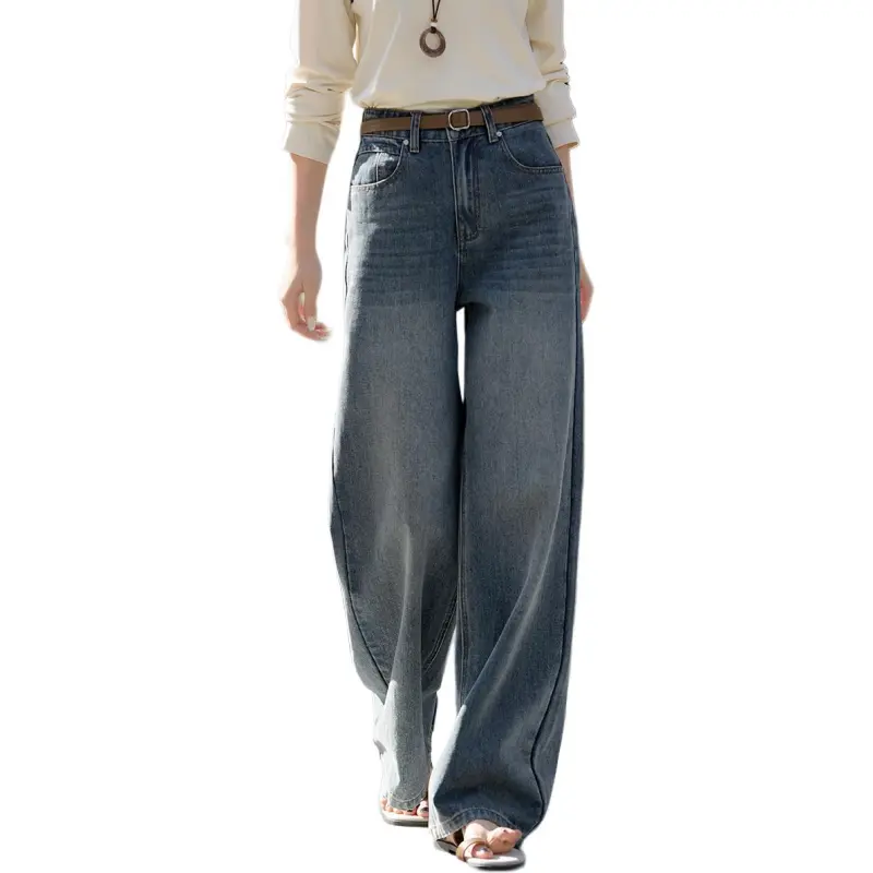 Mo Han Yi Mei Jeans Women's Blue-4