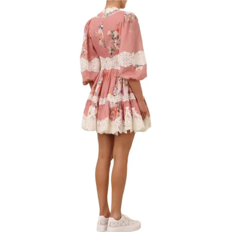 Zimmermann SS25 Short-Sleeved Dresses Women's Red-4
