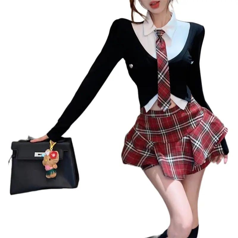 Mu Xiao Xin Two Piece Skirt Sets Women's-3
