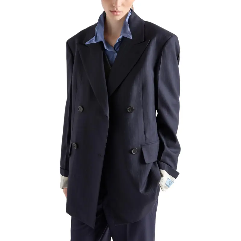 PRADA Double Breasted Tailored Blazer-1