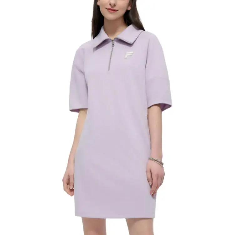 FILA FUSION LIFEFOB Collection Short Sleeved Dress Women's Bellringing Purple-2