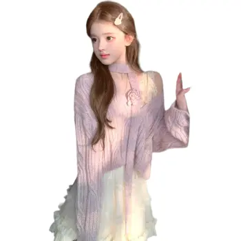 Oudifu Knitwear Women's Purple