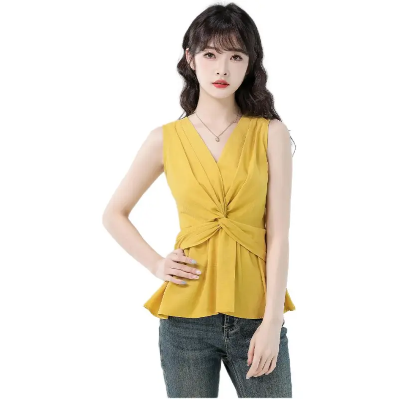 Mu Xiao Xin Tank Tops Women's Yellow-1