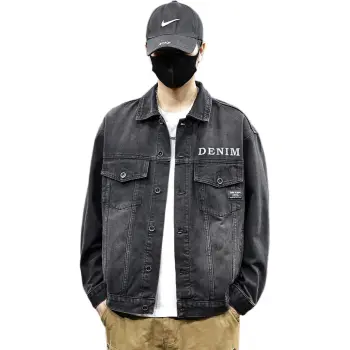Tonlion Denim Jacket Unisex Black