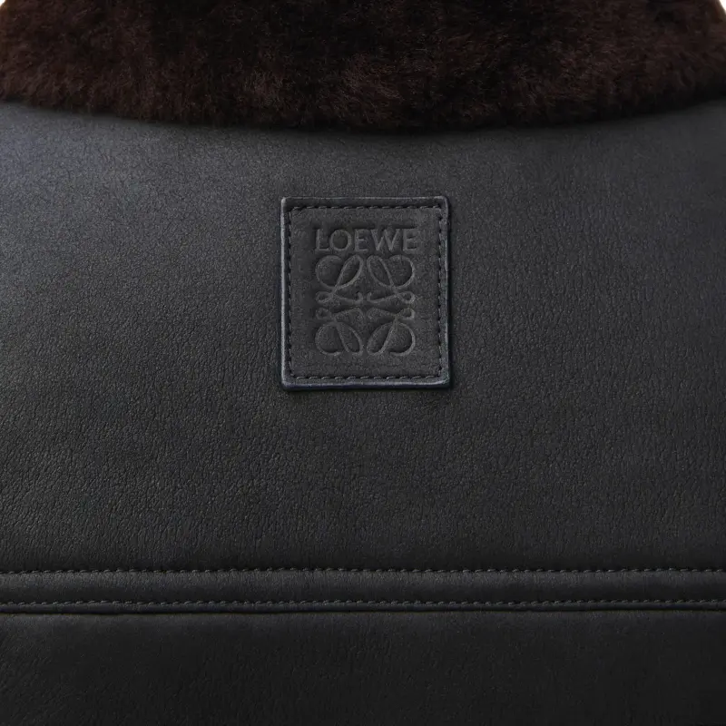 LOEWE FW24 Leather Jacket Men's Black-4