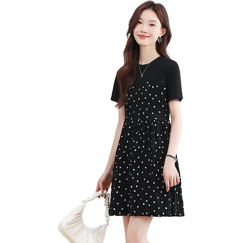 Mu Xiao Xin Short Sleeved Dress Women's-3