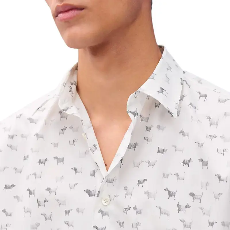HERMES Shirts Men White-2