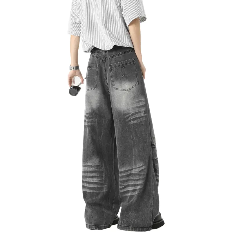 PANDA ADEVIL Jeans Unisex Black Gray-6