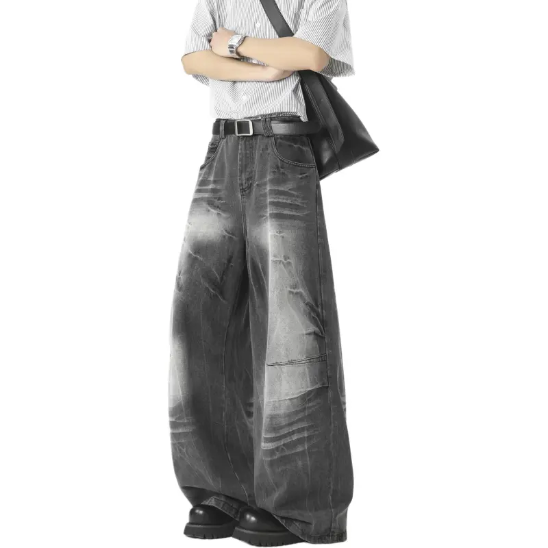 PANDA ADEVIL Jeans Unisex Black Gray-4