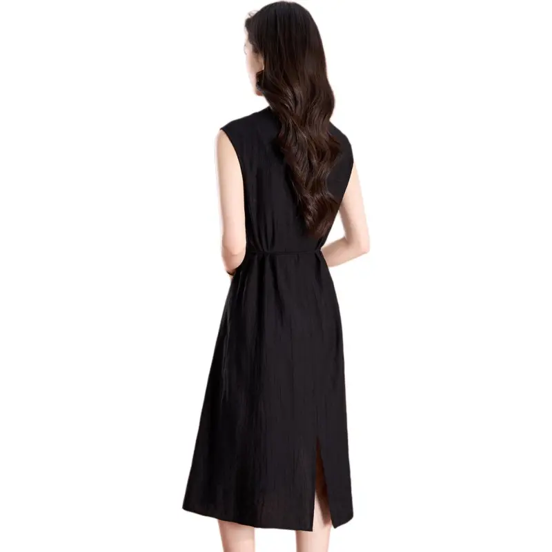 Mylan Summer Short Sleeved Dress Cinched Waist Women's-1