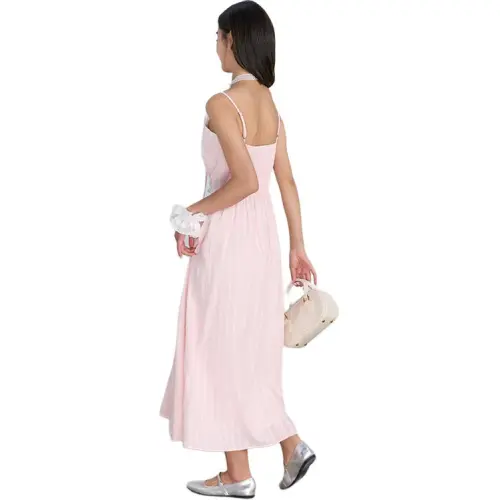 MUSTOFF Slip Dress Women's Pink