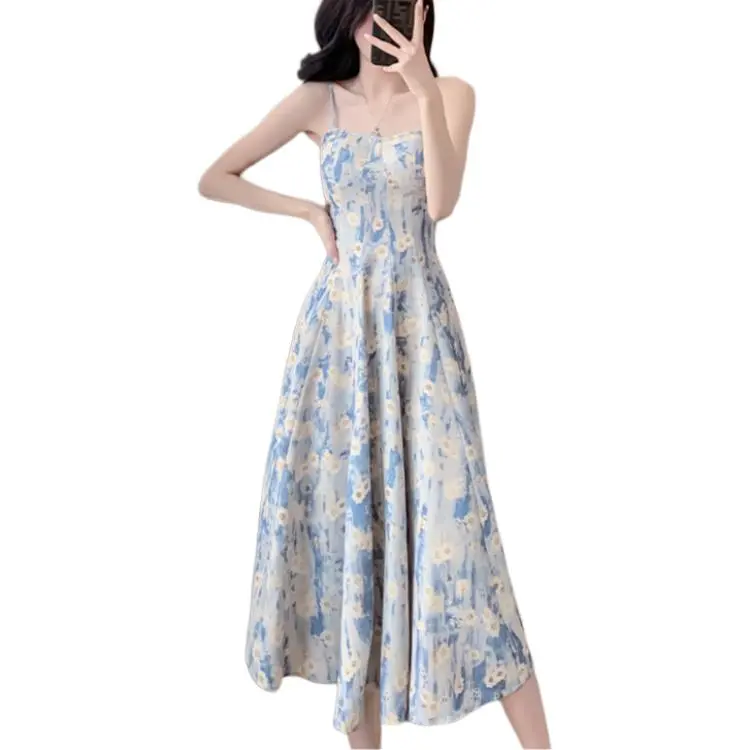 Mu Xiao Xin Slip Dresses Women's Light Blue-3
