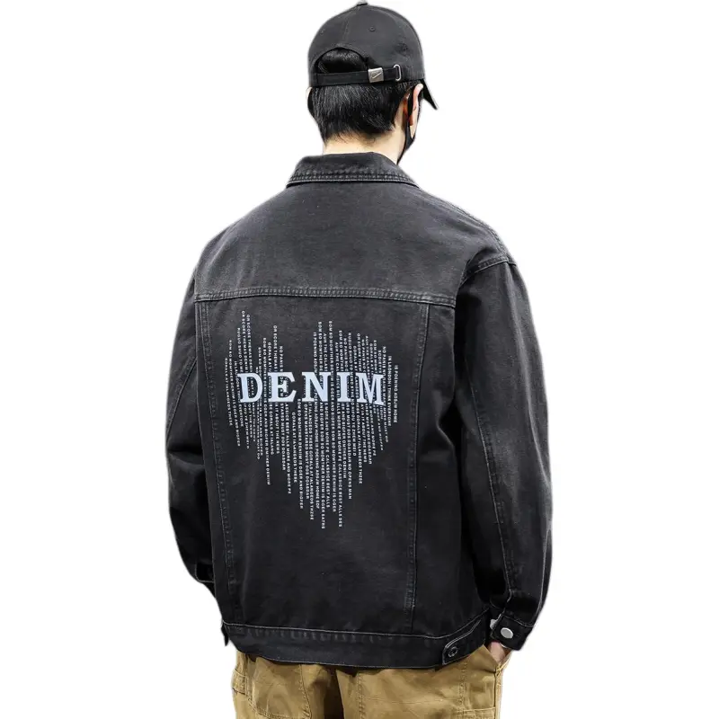 Tonlion Denim Jacket Unisex Black-1
