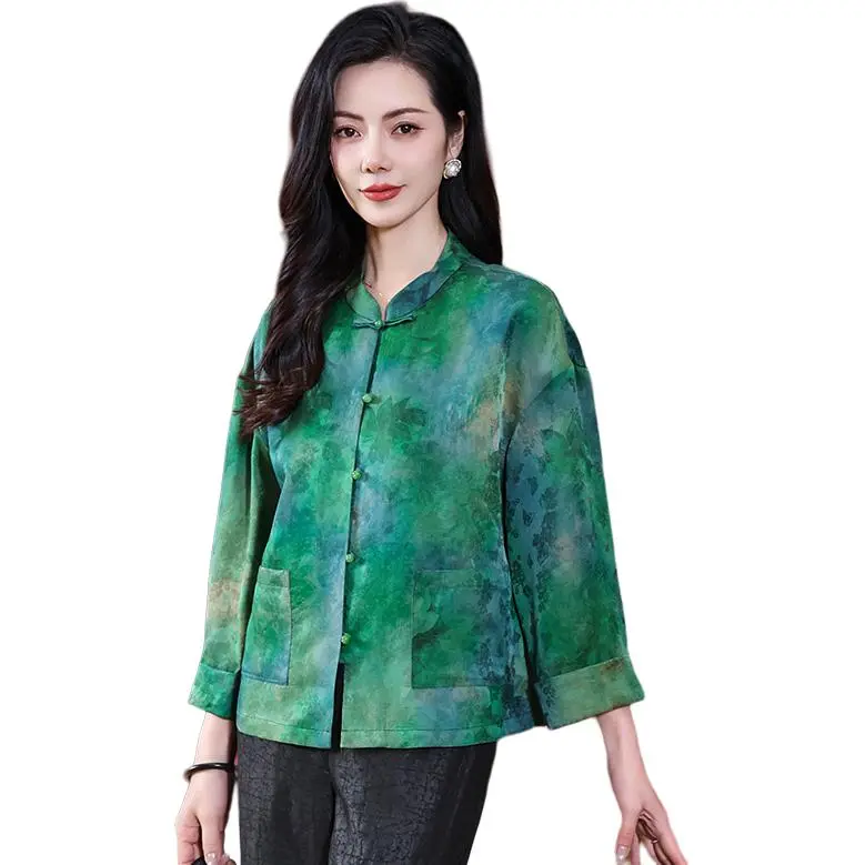 Yi Mengyuan Shirt Women's Green-1