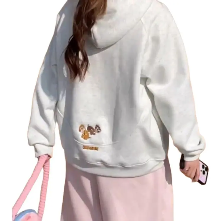 Mu Xiao Xin Sweatshirt Women's White Gray-1