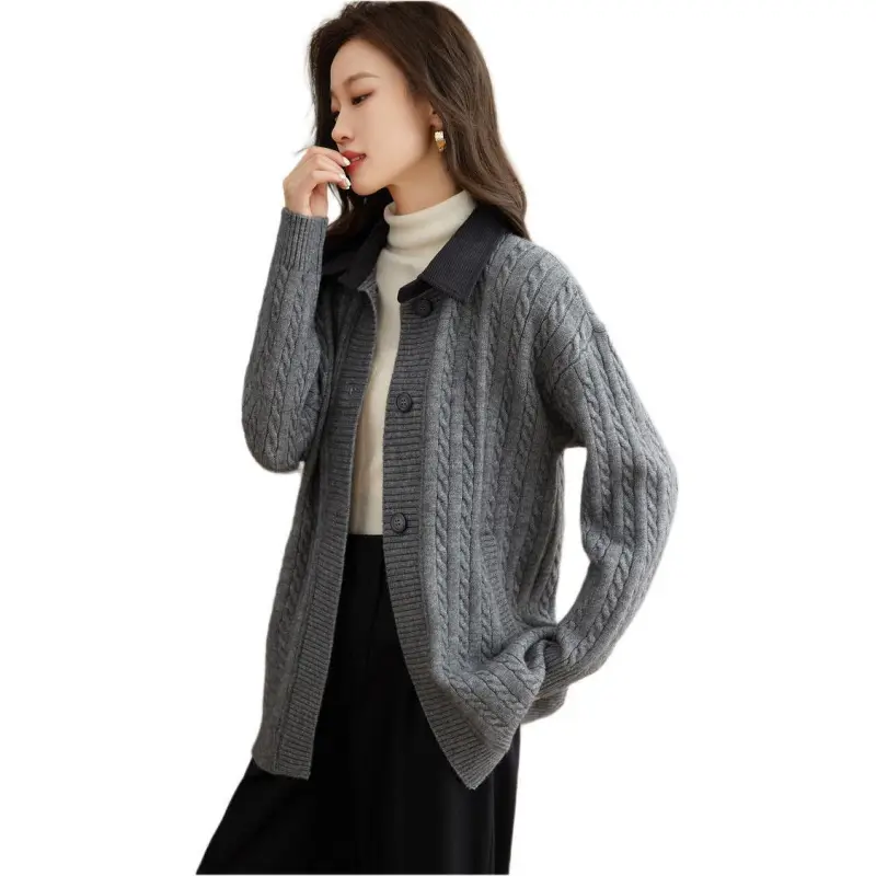 Mo Han Yi Mei Knitwear Women's Heather Gray-1