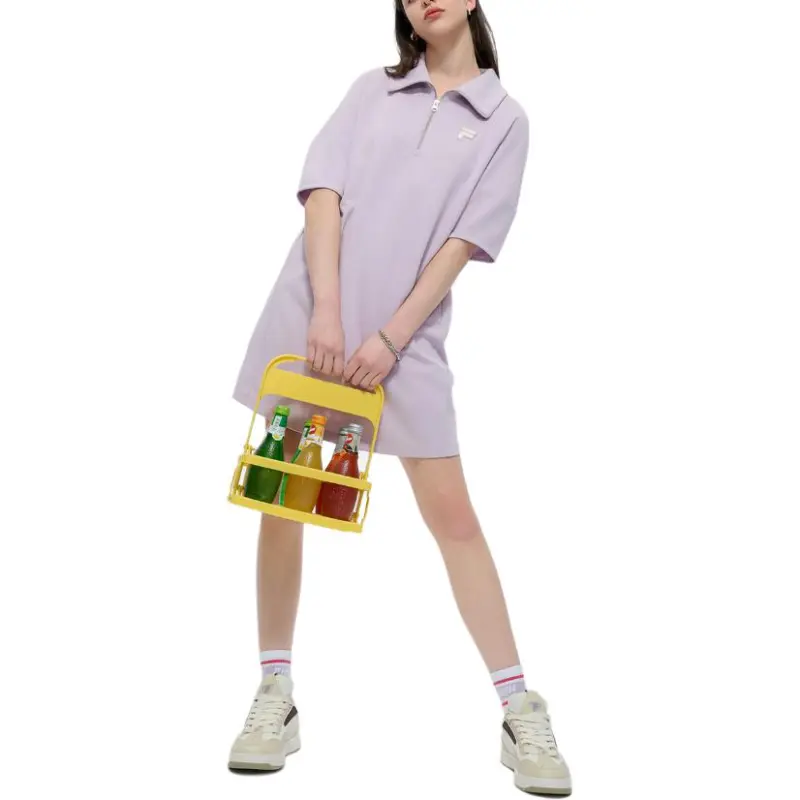 FILA FUSION LIFEFOB Collection Short Sleeved Dress Women's Bellringing Purple-3