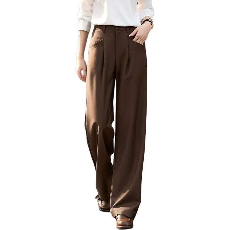 Mo Han Yi Mei Suit Trouser Women's Dark Coffee-1