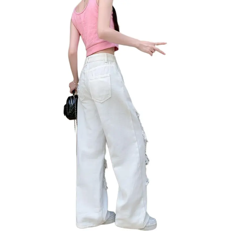 Mu Xiao Xin Jeans Women's White-1