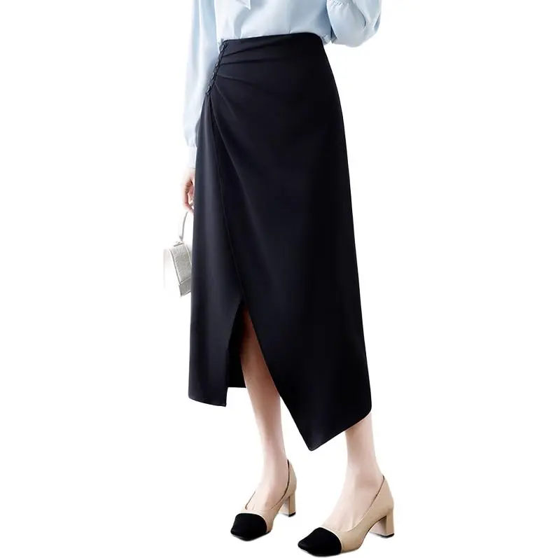 La Chapelle Casual Long Skirt Women's Black-2