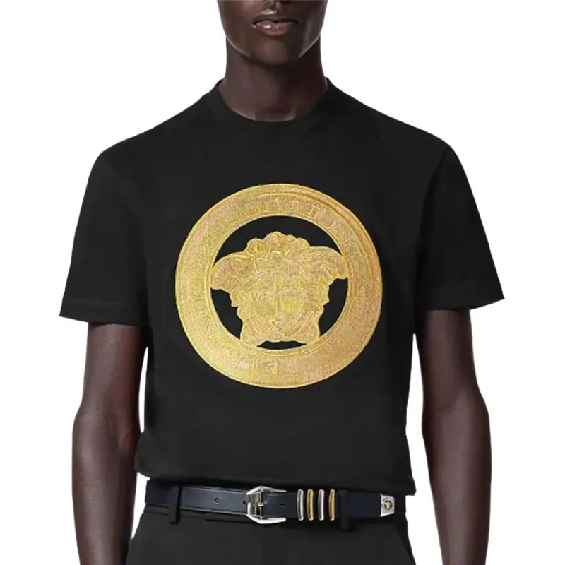 VERSACE Medusa embroidered T shirt-4