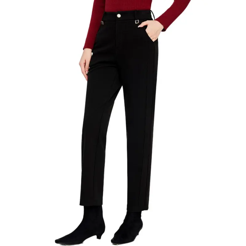 E.BECKY Casual Pants Women's Black-2
