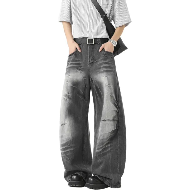 PANDA ADEVIL Jeans Unisex Black Gray-3