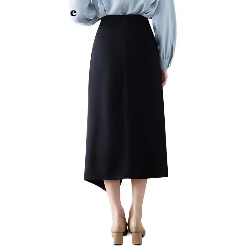 La Chapelle Casual Long Skirt Women's Black-3