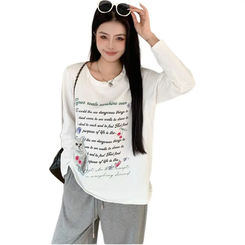 GOSO T Shirt Women's Kitten Text T-5