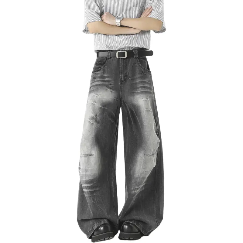 PANDA ADEVIL Jeans Unisex Black Gray-5