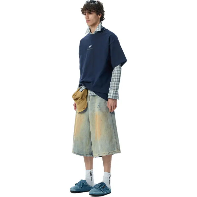 JHYQ Denim Shorts Unisex Blue-2