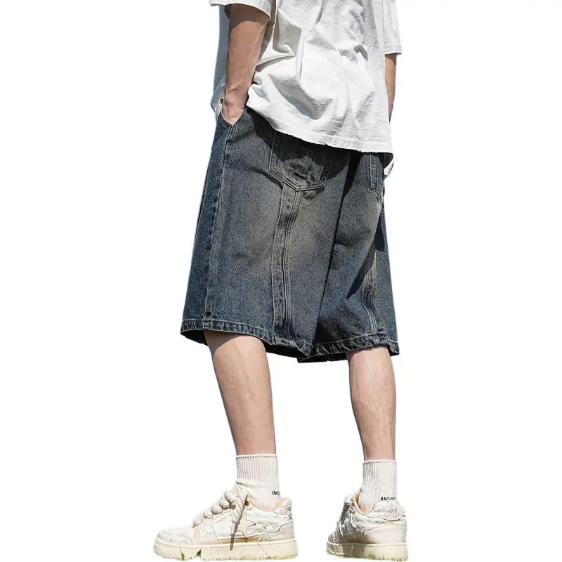 FONDLOOK Denim Shorts Unisex-11