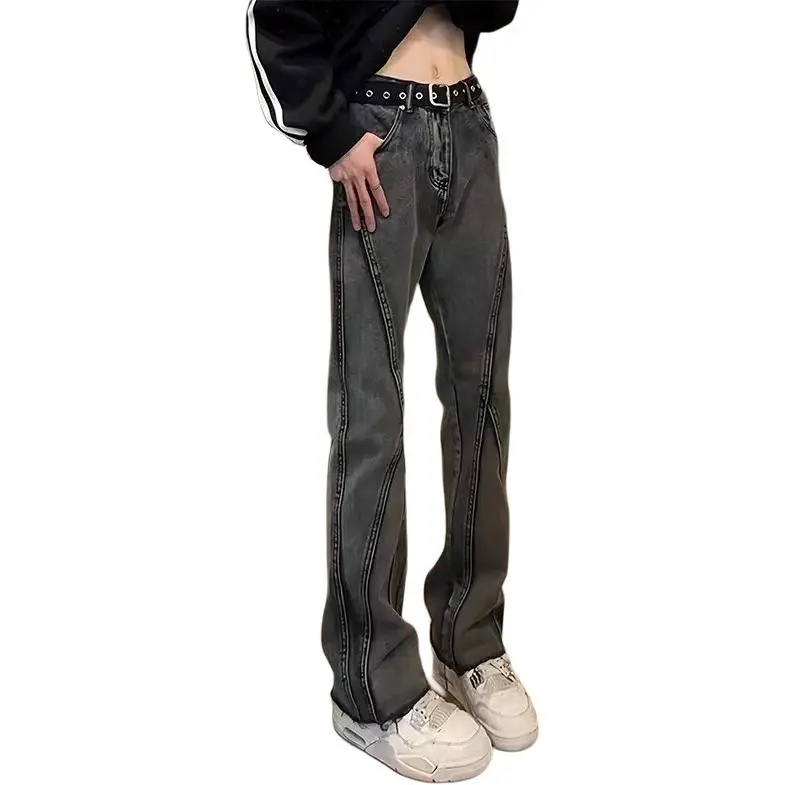 PVPVPV Jeans Unisex Black Gray Color-3
