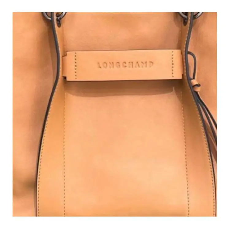 LONGCHAMP 3D Cow Leather Shoulder Bag, Crossbody Bag, Handbag Tubas Women's Natural-2