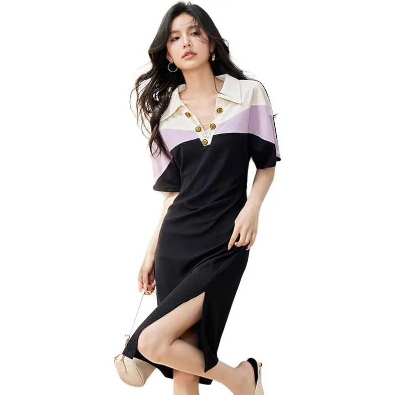 La Chapelle Short Sleeved Dress Women's Image Color-1