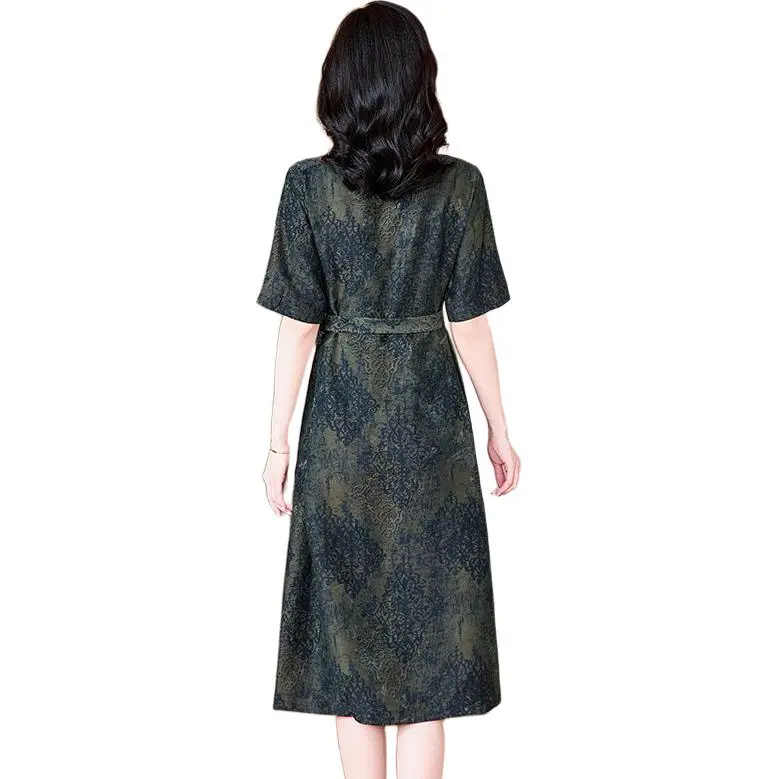 Yi Mengyuan Silk Short Sleeved Dress Women's-6