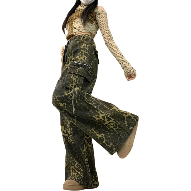 Mu Xiao Xin Casual Pants Women's Leopard Print-3