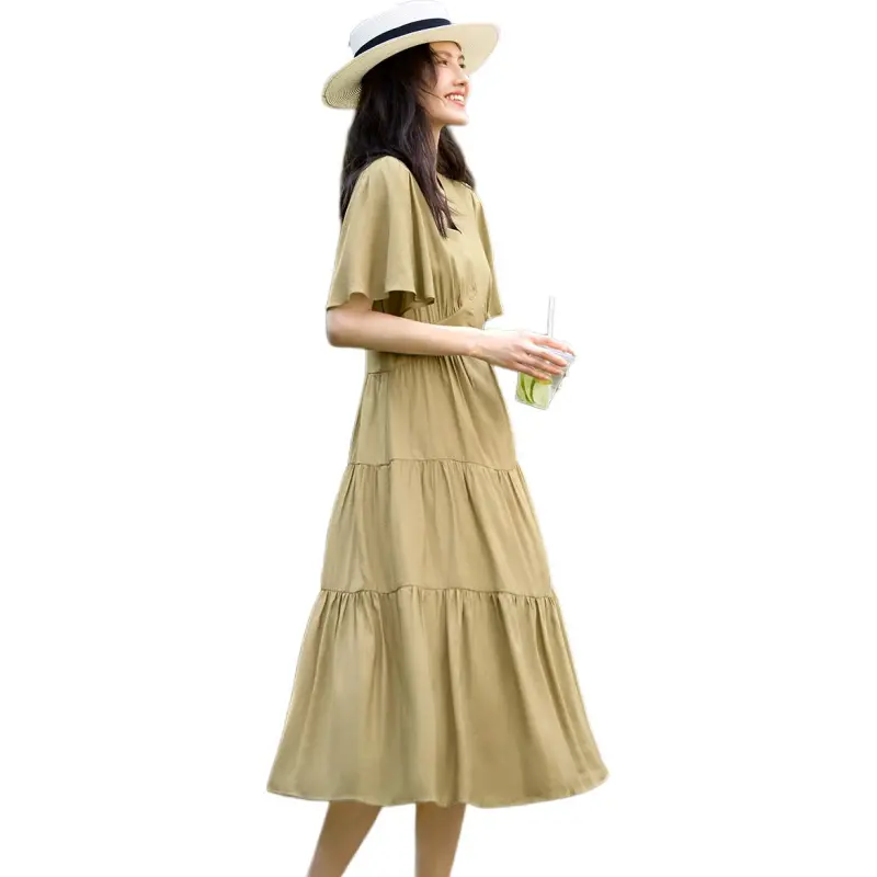 XWI Short Sleeved Dress Women's Gray Green-2