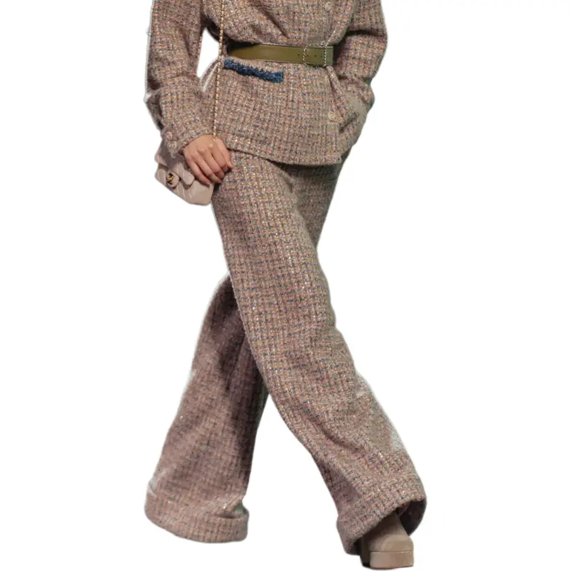 CHANEL FW24 Casual Pants Women's Pink-1