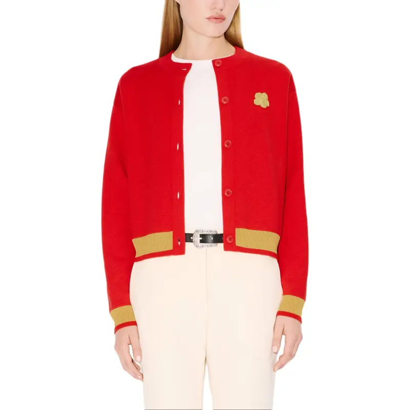KENZO FW24 Knitwear Women's Cherry Red-3