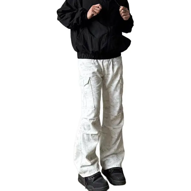 BENGEN Jeans Unisex White-3
