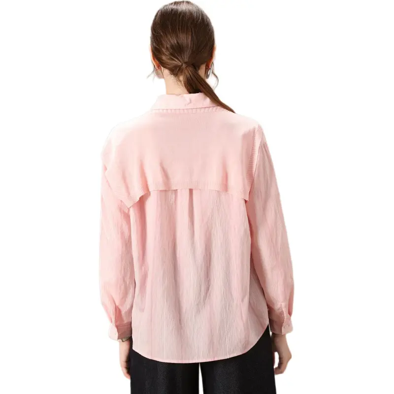 FENHONGMALI Shirts Women's Pink-0
