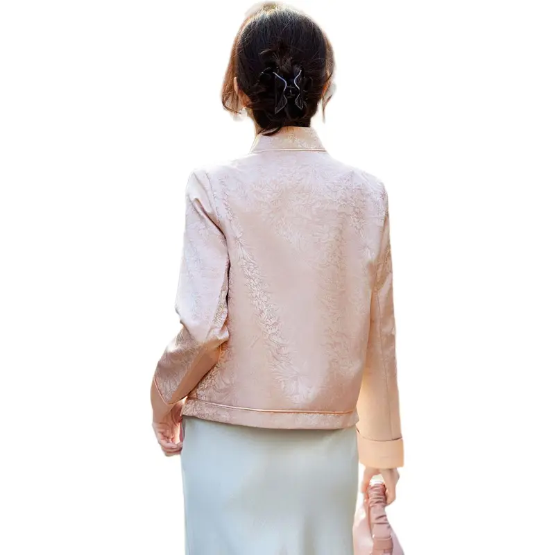 TERRE BLEUE Spring Fall Cropped Coat Loose Fit Women's-0