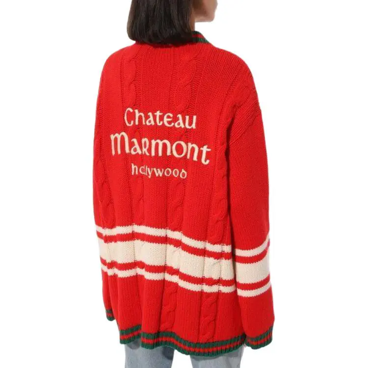 GUCCI Sweater Women's Red Green-3