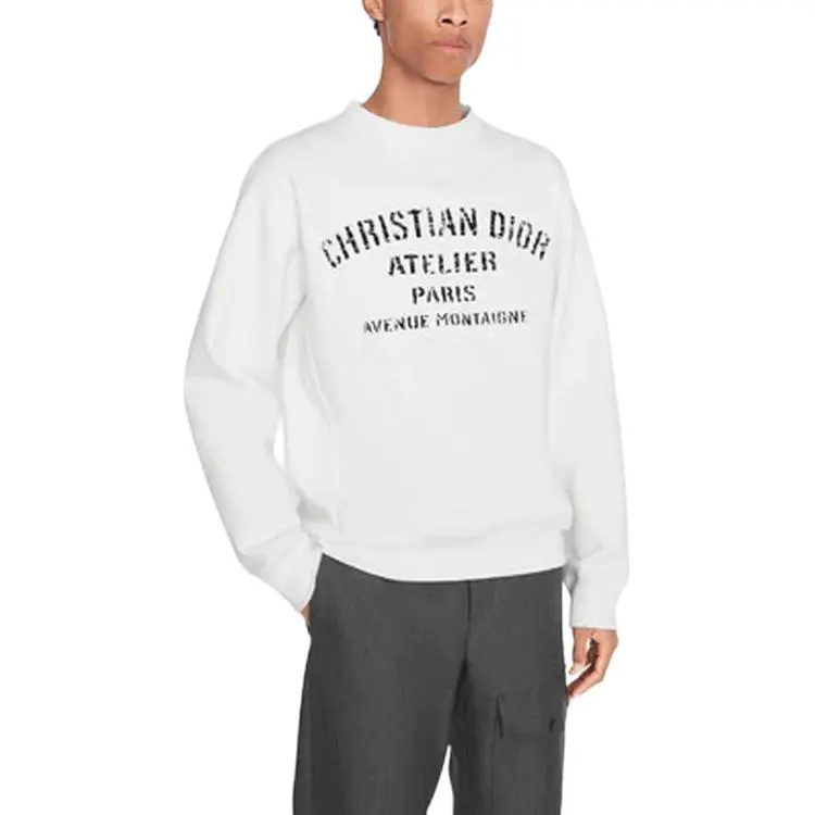 DIOR Quarterly New Products Sweatshirts Men White-2